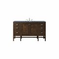 James Martin Vanities Addison 60in Single Vanity, Mid-Century Acacia w/ 3 CM Charcoal Soapstone Quartz Top E444-V60S-MCA-3CSP